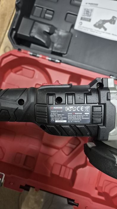 Болгарка PARKSIDE PERFORMANCE® 20 В, аккумуляторная