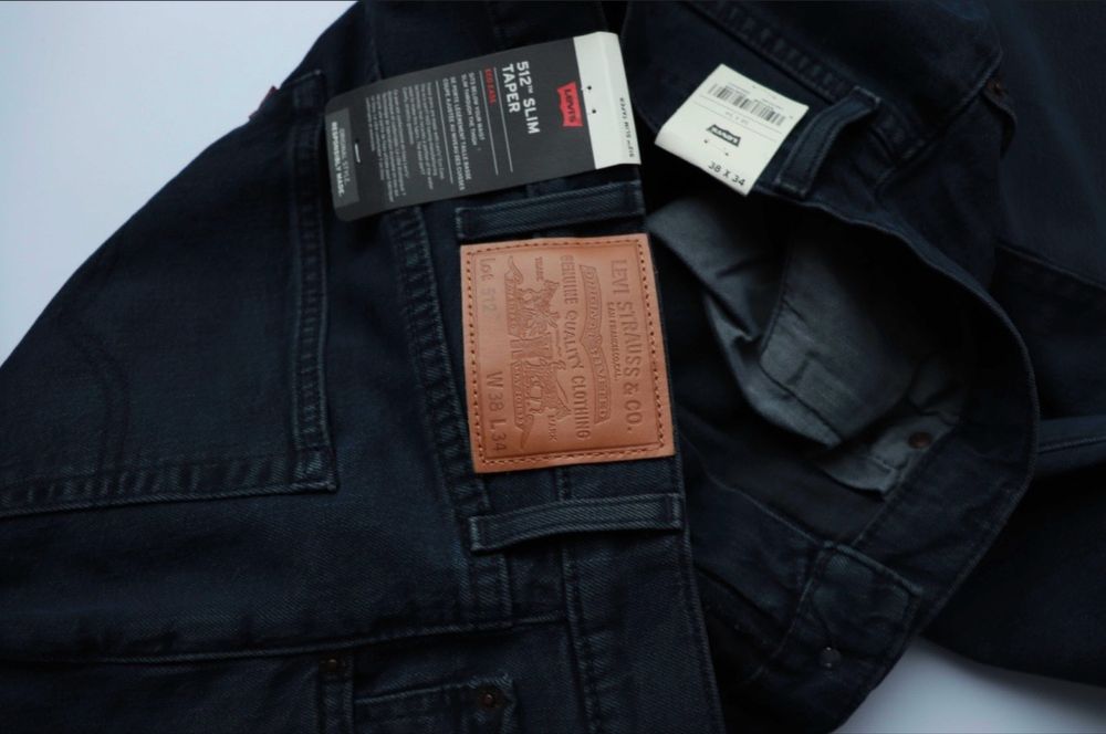 LEVIS 512 W38 L34 męskie spodnie jeansy slim taper fit nowe okazja