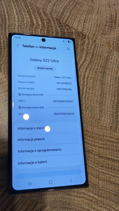 Samsung S22 ultra  używany, stan jak nowy