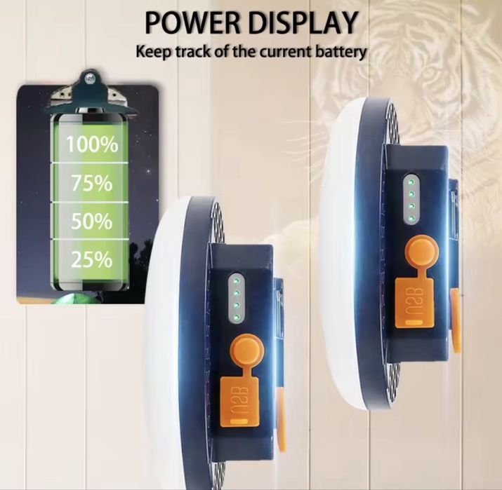 MOSLIGHTING MOS 13,14 6700-9900 mAh потужна лампа павербанк