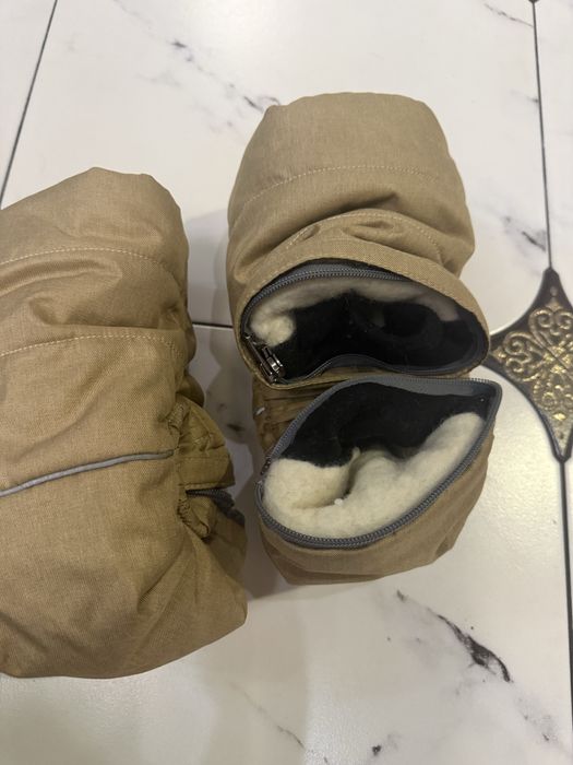 Муфта на коляску бежева ДоРечі, рукавички, рукавиці