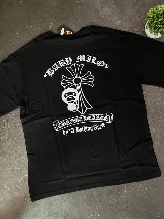Футболка BAPE × Chrome Hearts бейп хром хартс