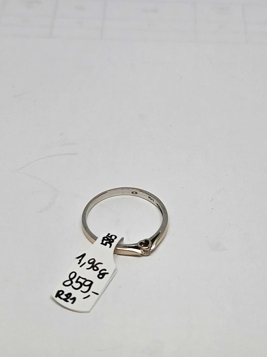 Pierścionek Złoty 1,96g R21 P585 Brylant 0,022CT * Komis Madej Gorlice