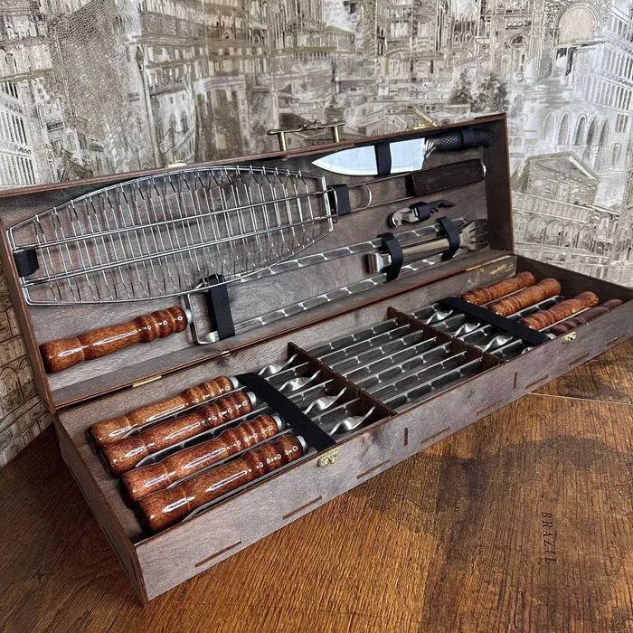 Купити подарунок на Новий рік, подарки на Новый Год, набір шампурів!!!