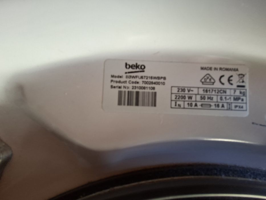 Sprzedam uszkodzona pralka Beko