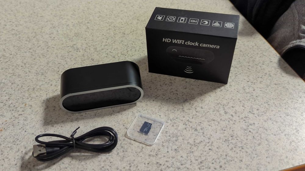 Ukryta kamera szpiegowska w zegarze - szpiegowski zegar z kamerą WiFi HD, NOWY