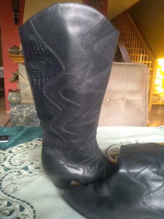 Kozaki buty skórzane
