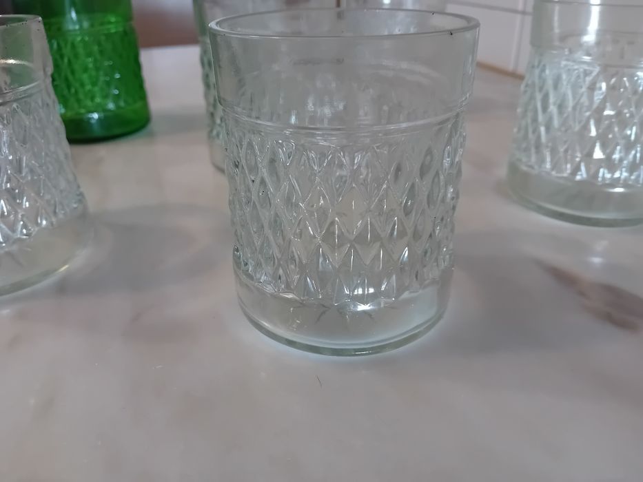 Conjunto de 6 Copos Antigos Vidro