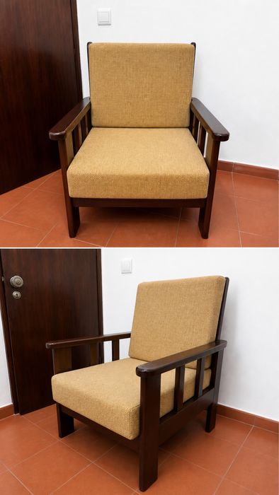 Sofa cama e 2 cadeiroes