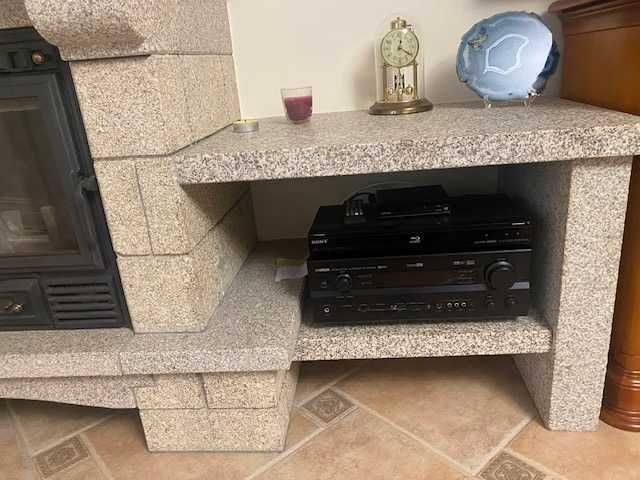 Lareira em pèdra com recuperador de calor ventilador  (como novo )