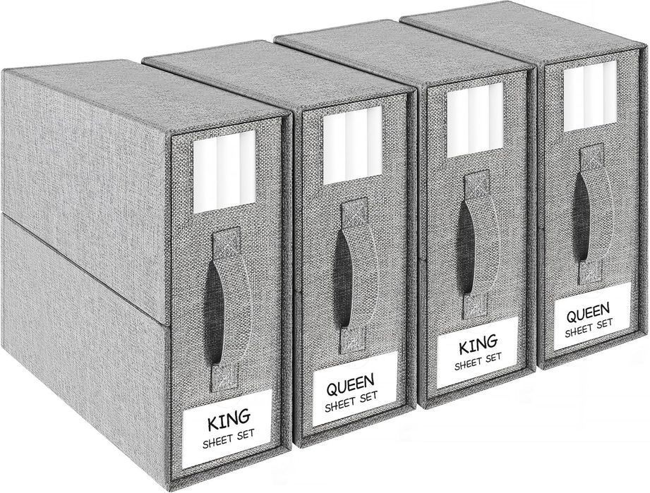 Torby do Przechowywania Pościeli Składane Organizery pod Łóżko Szare