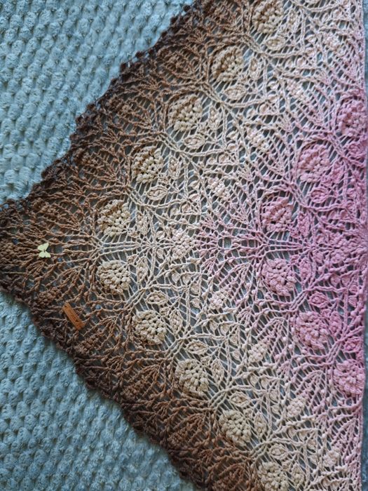 Chusta nowa na szydełku Folkloria