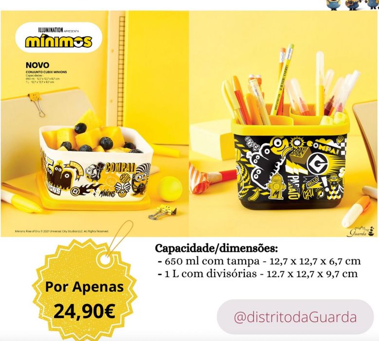 Conjunto Minions Tupperware