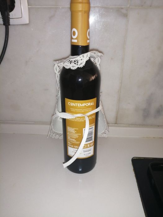 Bilros de Peniche - Decoração de garrafa