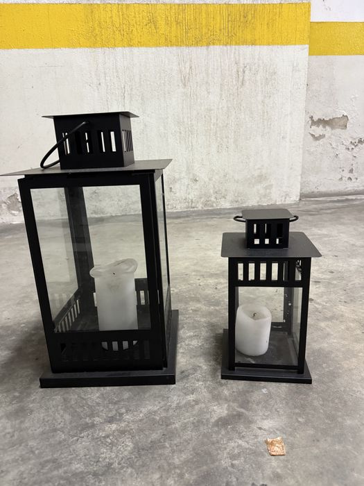 Lanternas IKEA preto (conjunto de 2)