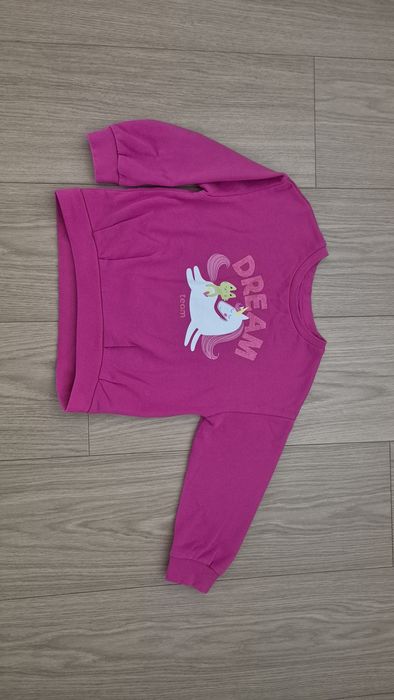 Cienka bluza z jednorożcem dla dziewczynki, różowa_Cool Club_rozm. 110