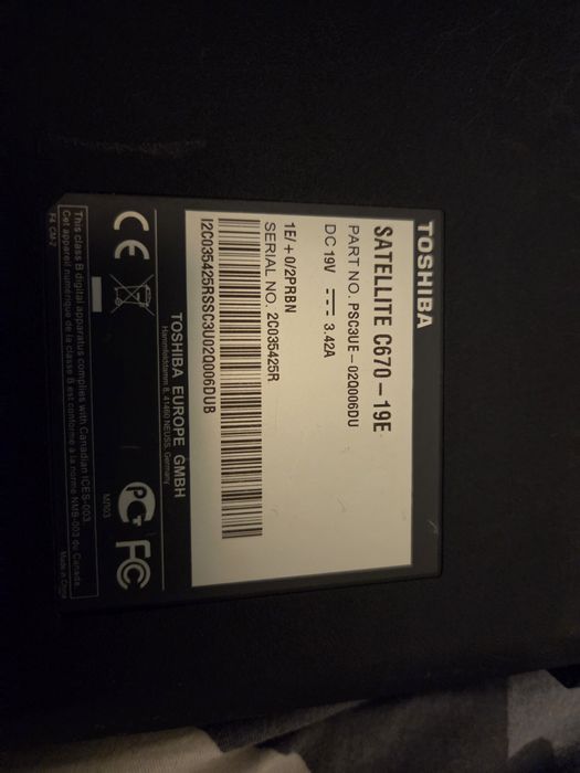 Toshiba Satellite c670 uszkodzony