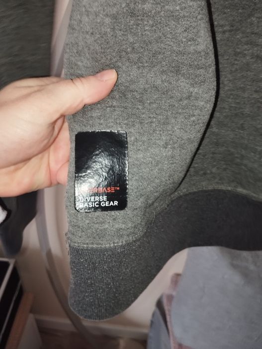 Szara ocieplana bluza Diverse męska Everbase CREW M