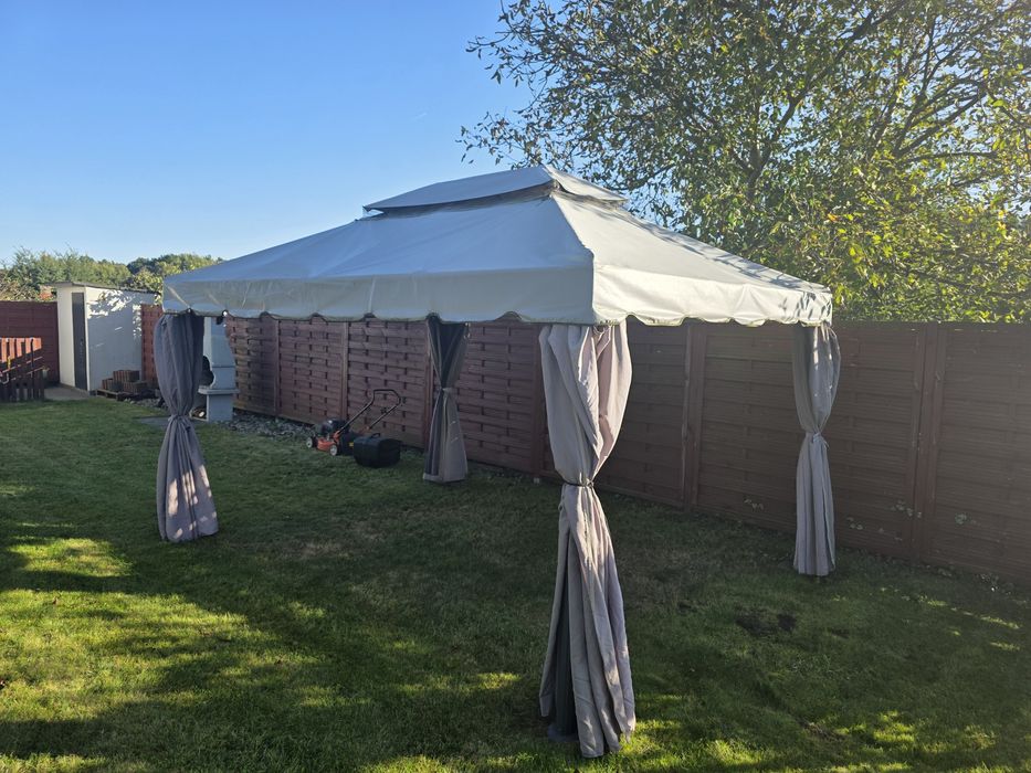 Pawilon ogrodowy w dachem z grubej plandeki 3m x 4m