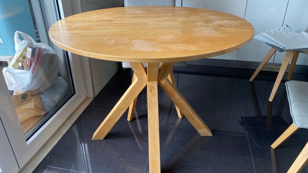 Mesa madeira redonda 1M
