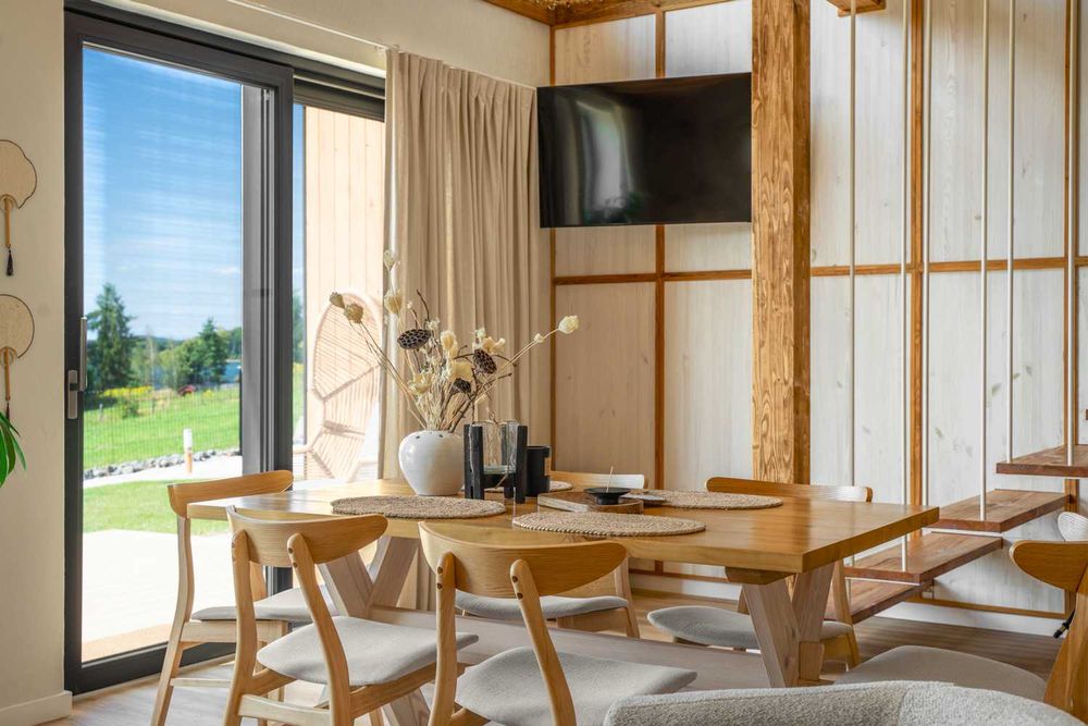 Domek z prywatną balią i widokiem na jezioro