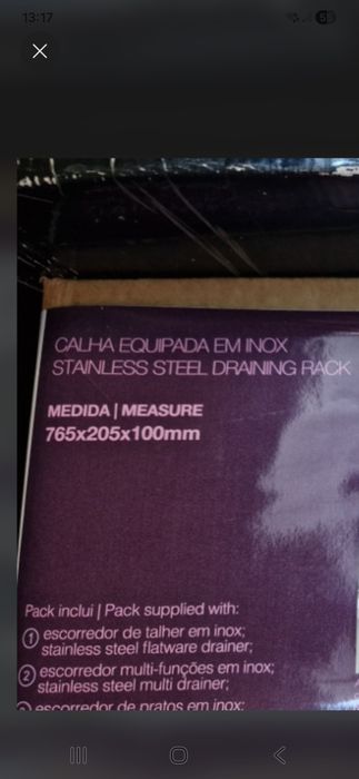 2x Calhas Escorredor Encastrar Rodi Exclusive 765 Inox (Novas / Seladas)