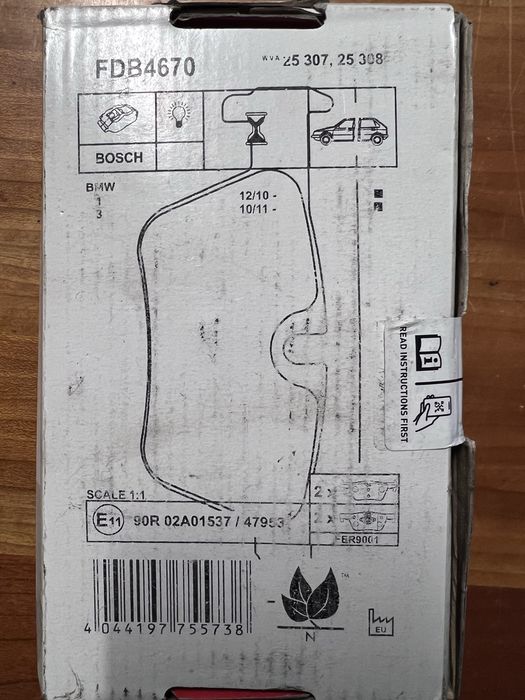 Calços com respetivo sensor para BMW série 1 e 3 modelos na última foto