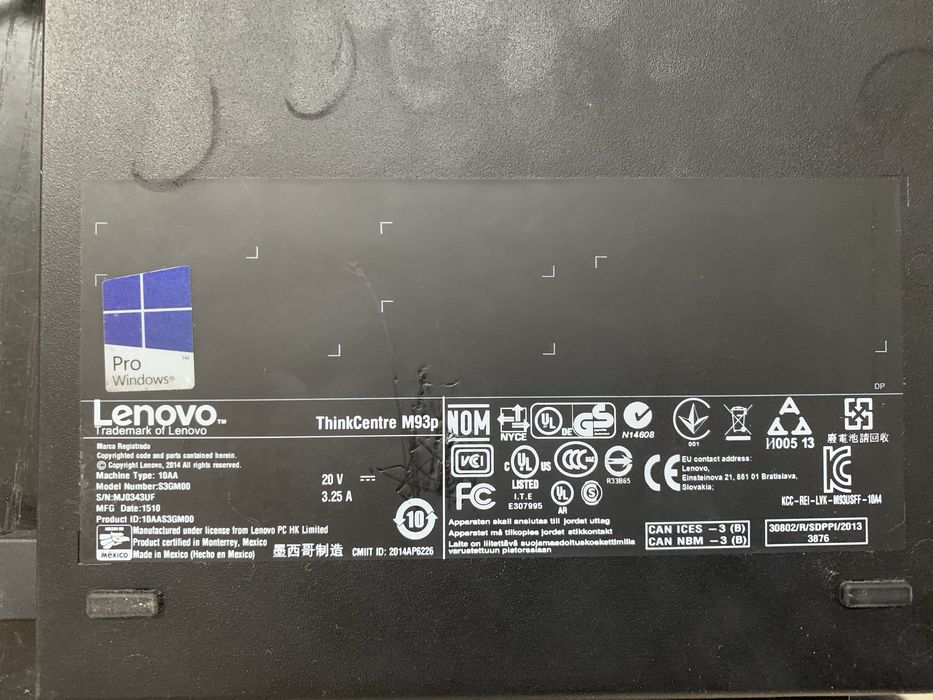Komputer LENOVO M93 i M93p i monitor Eizo