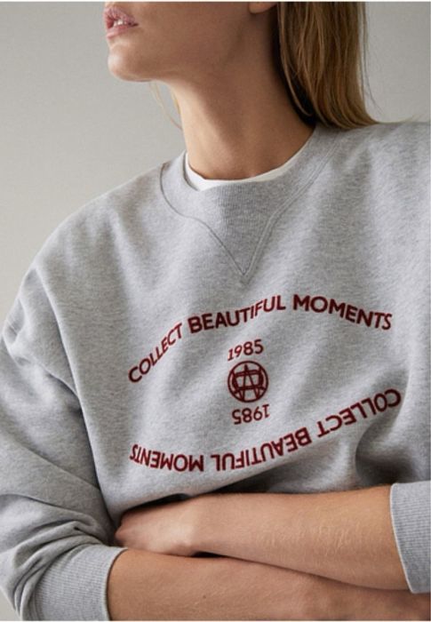 Сірий світшот Massimo Dutti