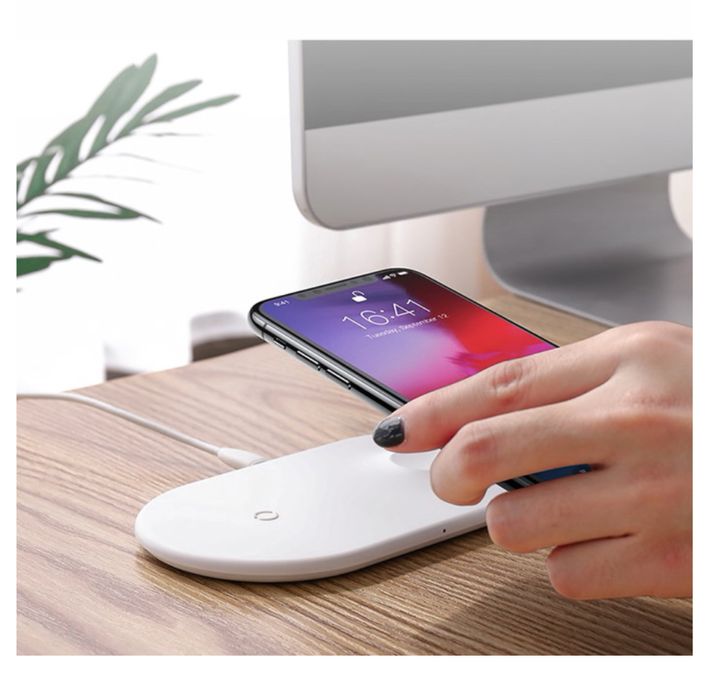 Бездротова зарядка baseus smart 2 in 1 wireless charger