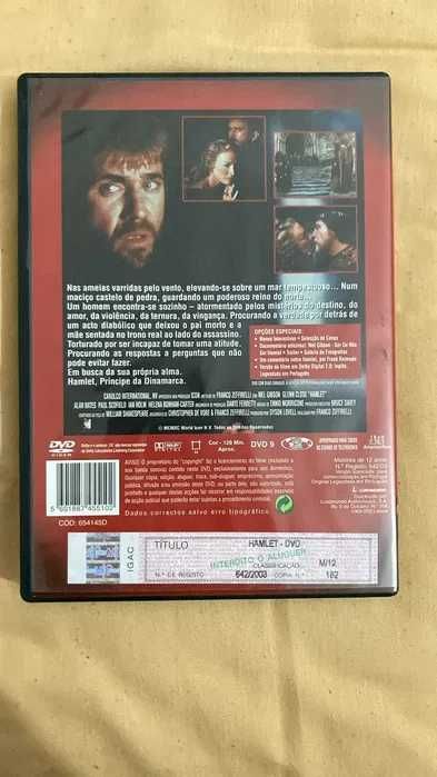 DVD Shakespeare "HAMLET" de Franco Zeffirelli com Mel Gibson