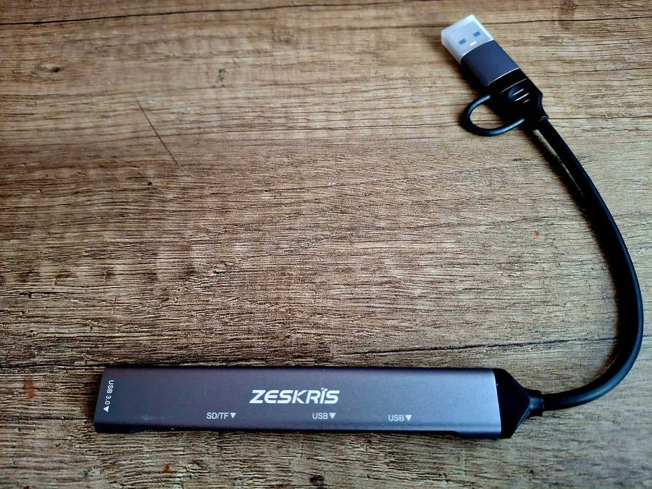 Hub USB C, adapter USB ZESKRIS, adapter 5 w 1