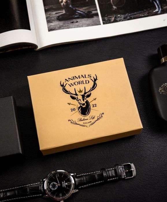 Portfel męski skórzany nubuk prezent dla kowboja szeryfa sheriff nowy