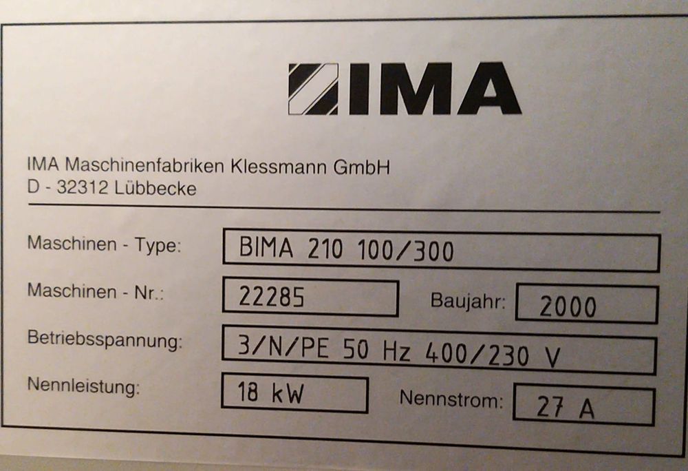 Centro de Maquinação CNC para Madeira IMA BIMA 210 100/300