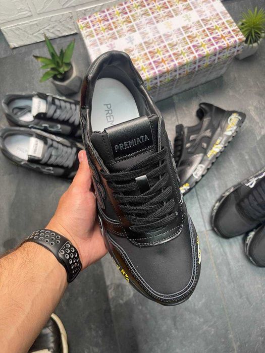 ТРЕНДОВЫЕ! 43 (27,5 см.) PREMIATA MICK премиата мик черные кроссовки
