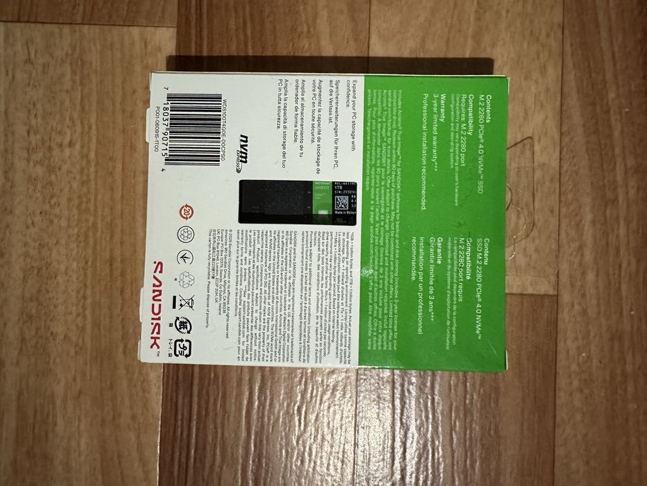 M.2 SSD WD Green SN3000 1tb PCI-E 4