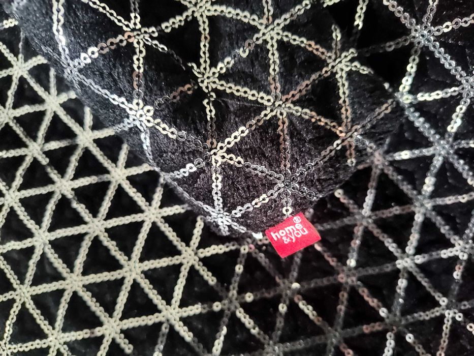 Narzuta czarna cekiny Dima home&you