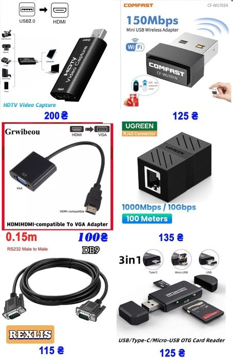Переходник DP to HDMI, mini DP to Hdmi, Hdmi to DP, DP to DVI