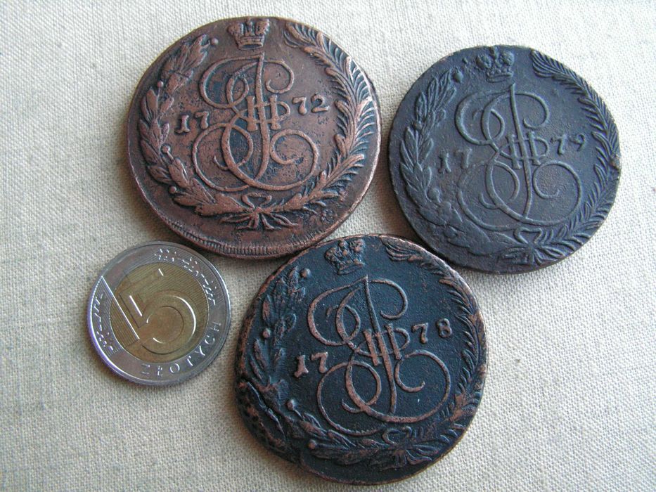 Monety Rosja 3x5 kop - ogromne i rzadkie