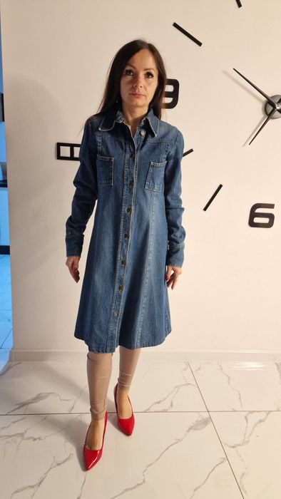 Płaszcz jeansowy rozmiar 38