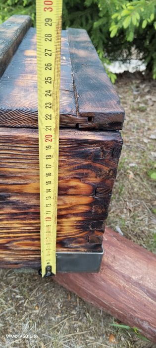 Skrzynia drewniana ozdobna western