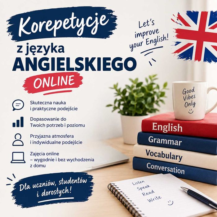 Korepetycje z angielskiego ONLINE | Szkoła, matura, konwersacje