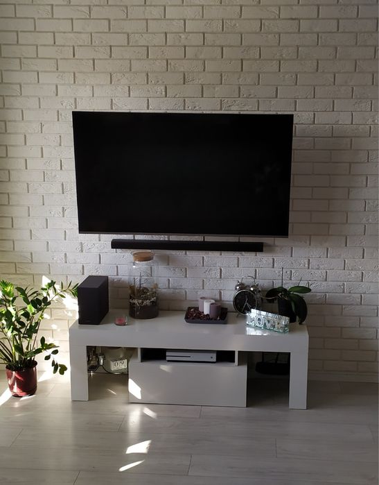 Szafka RTV - biała - 140cm