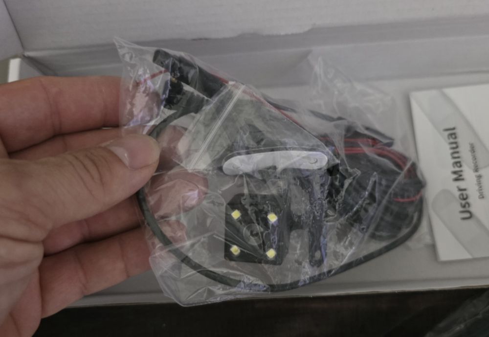 Kit auto espelho retrovisor com LCD HD, gravação imagens e câmara traseira