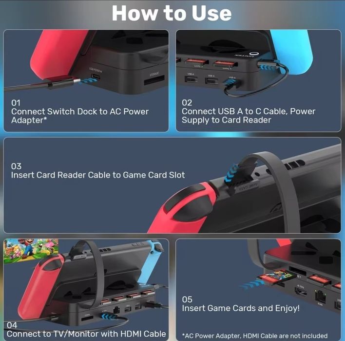 Док-станция G1002F с коммутатором и концентратором 4К HDMI Gigabit