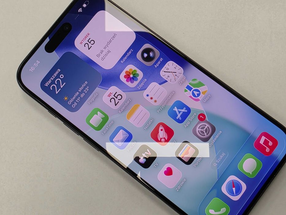 iPhone 15 PRO 256GB Dual SIM (SIM + eSIM)/ Black Titanium/ BAT 84%/ Grade B+ / + ładowarka/ GW 12 MSC
