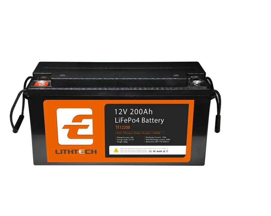 Lifepo4 акумулятори lithtech 12-200 А-Г.Eve комірки. Bluetooth.