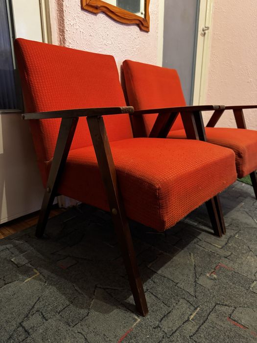 2 x Fotel LISEK - PRL + [stolik W GRATISIE]