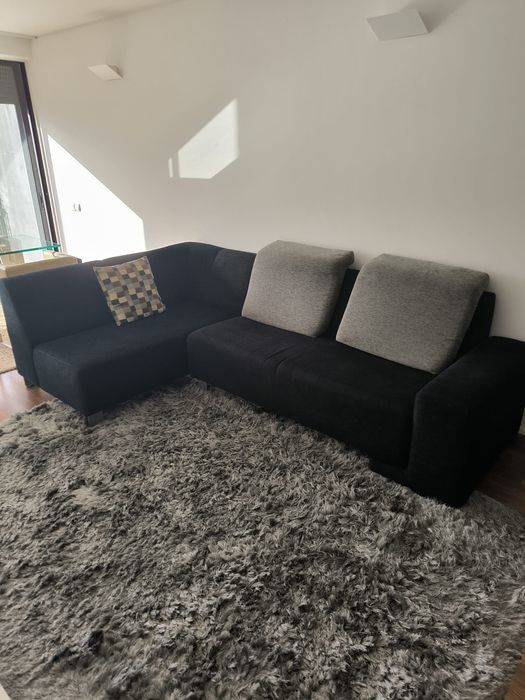 Sofa de canto preto