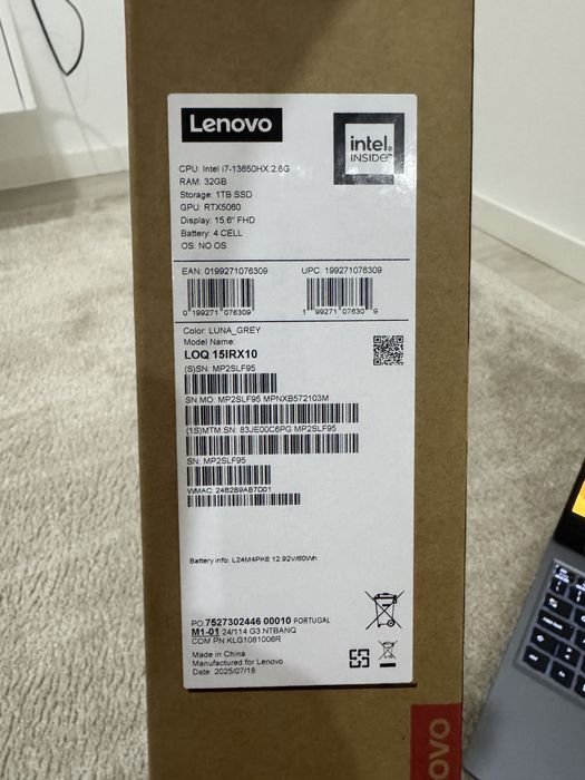 Lenovo LOQ 15IRX10 Gaming Laptop – RTX 5060 | i7-13650HX | 32GB RAM | 1TB SSD